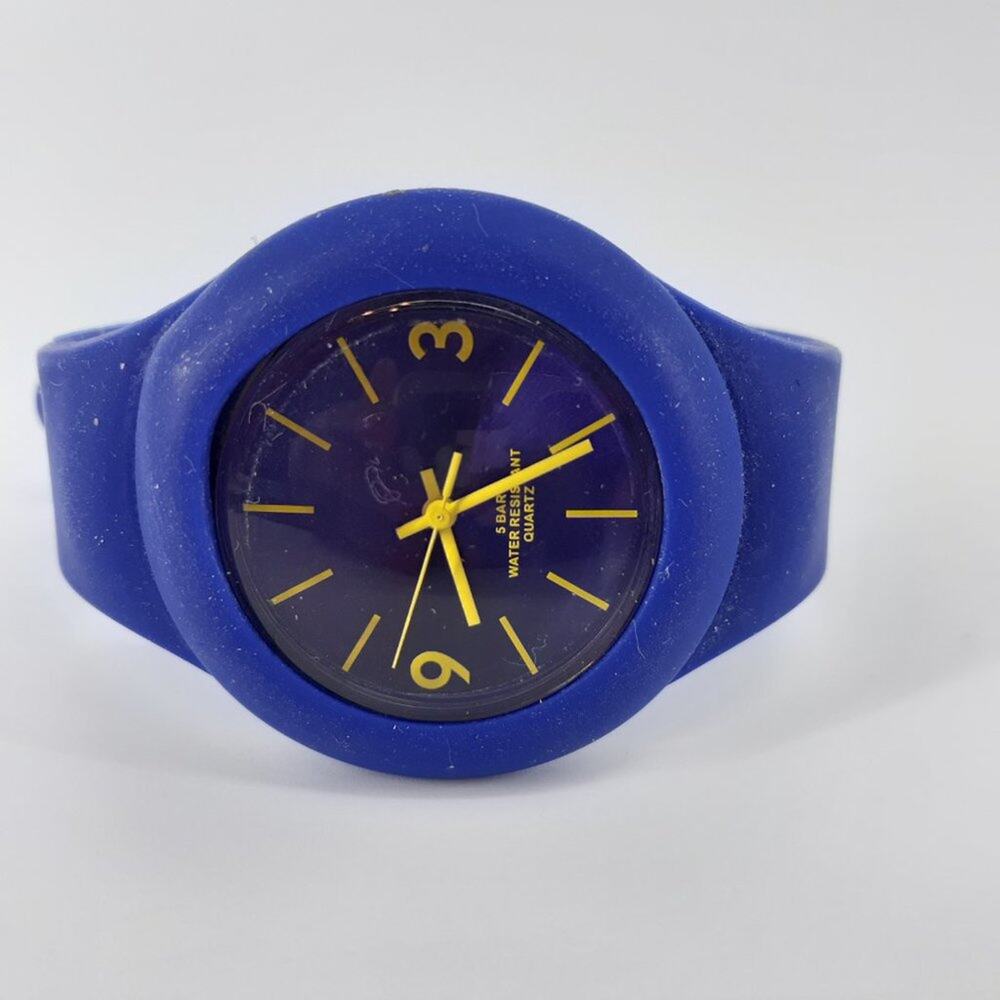 Krippl-Watches Wristwatch Blue 5 Bar Sempre Blue Silicon Rubber Numbers